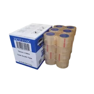 Shipping Tape Acrylic <br> 3" x 110 yard Clear 2.0 Mil <br> Case Qty 24