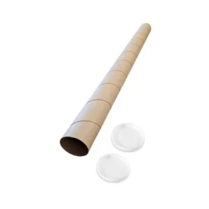 Kraft Mailing Tube with White Caps<br>3x48<br>Qty 1<br>$2.19 each 8/24/26