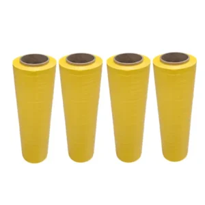 18″ Stretch Film <br> YELLOW 63 Gauge x 1500′<br> Case Qty 4 Rolls